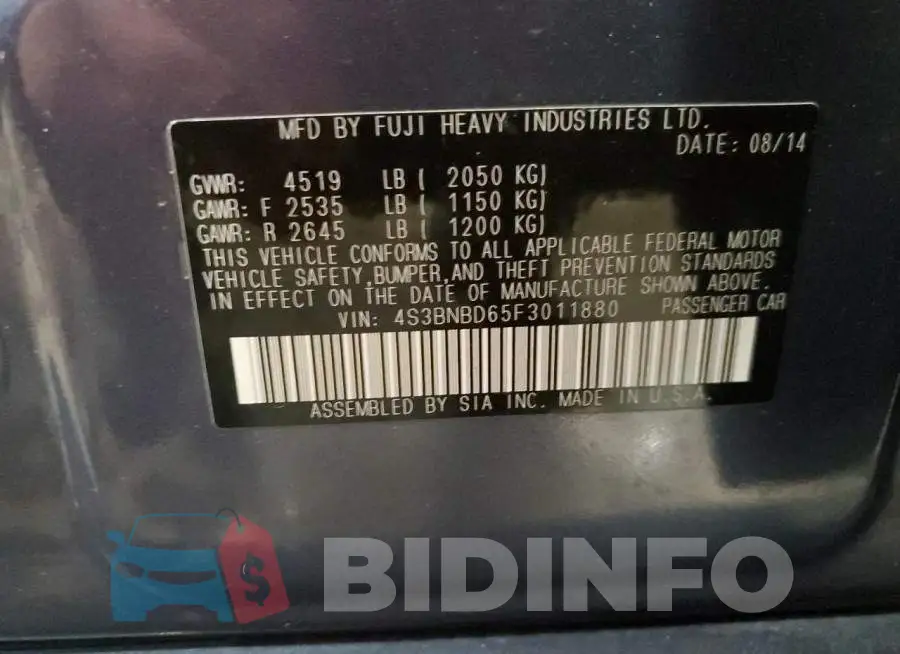 4S3BNBD65F3011880 Photo# 12
