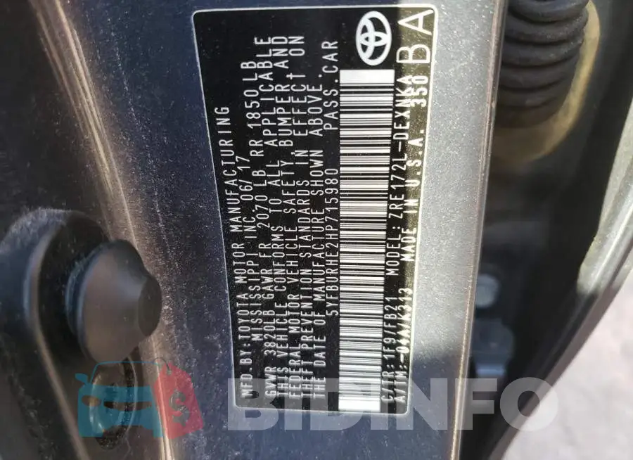 5YFBURHE2HP715980 Photo# 10
