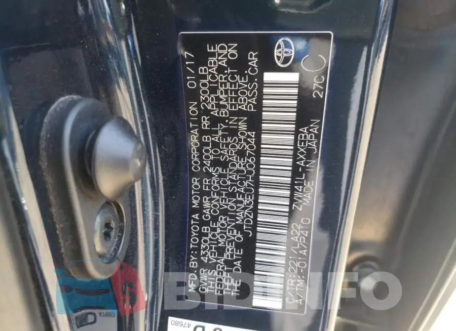 JTDZN3EU7HJ067044 Photo# 10
