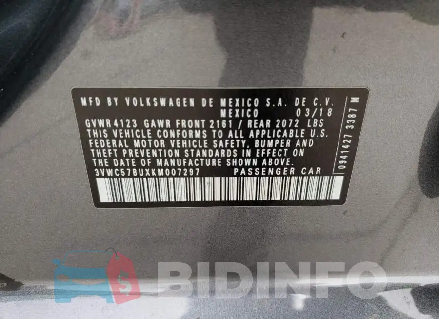 3VWC57BUXKM007297 Photo# 13