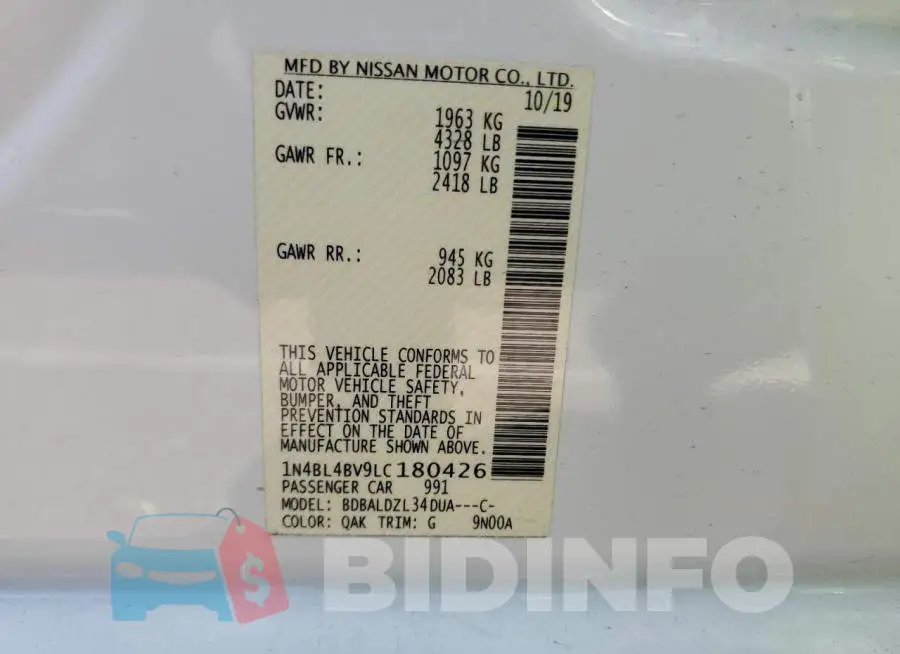 1N4BL4BV9LC180426 Photo# 13