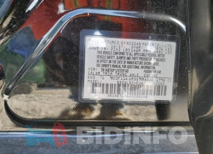 3N1AB7AP1JY228148 Photo# 12