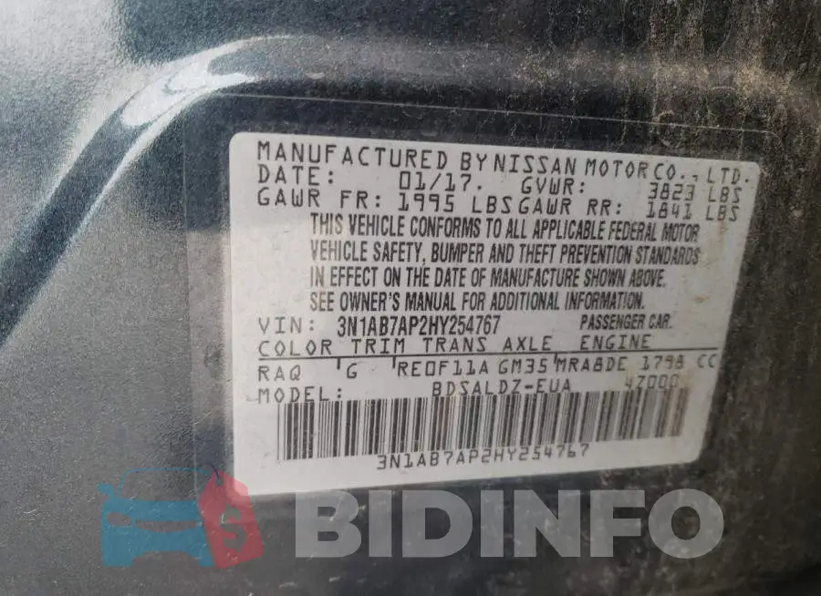 3N1AB7AP2HY254767 Photo# 12
