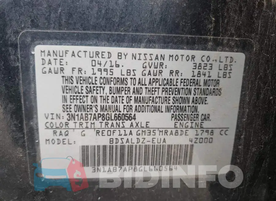 3N1AB7AP8GL660564 Photo# 13