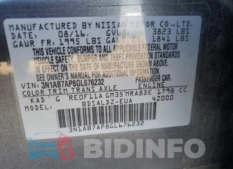 3N1AB7AP8GL676232 Photo# 10