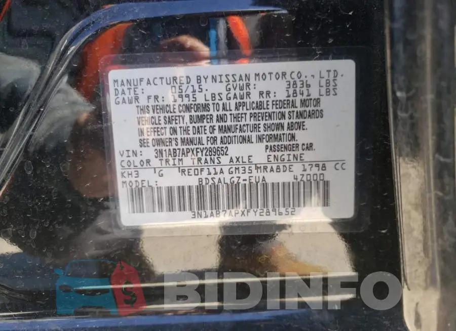 3N1AB7APXFY289652 Photo# 10