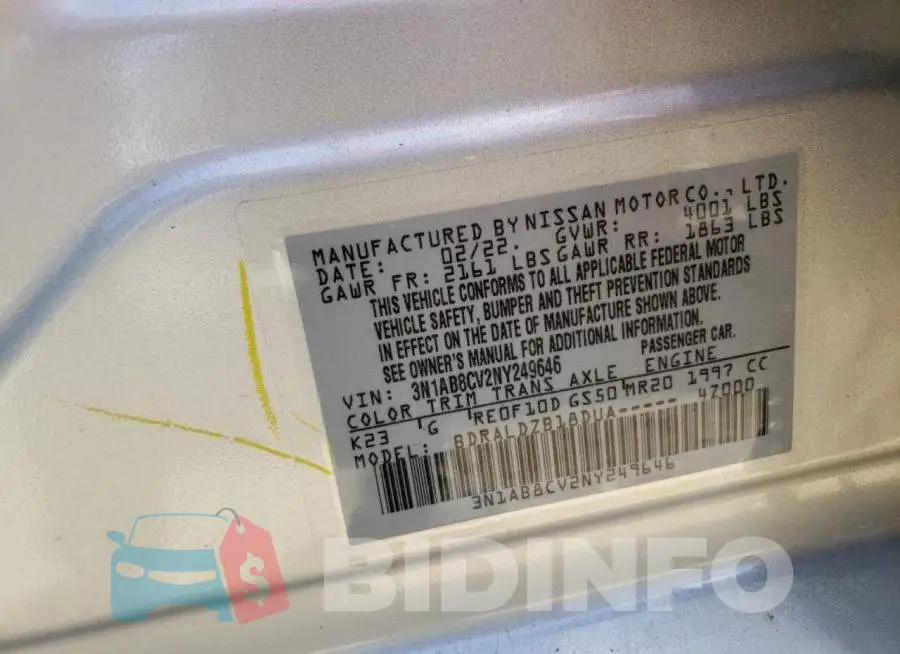 3N1AB8CV2NY249646 Photo# 10