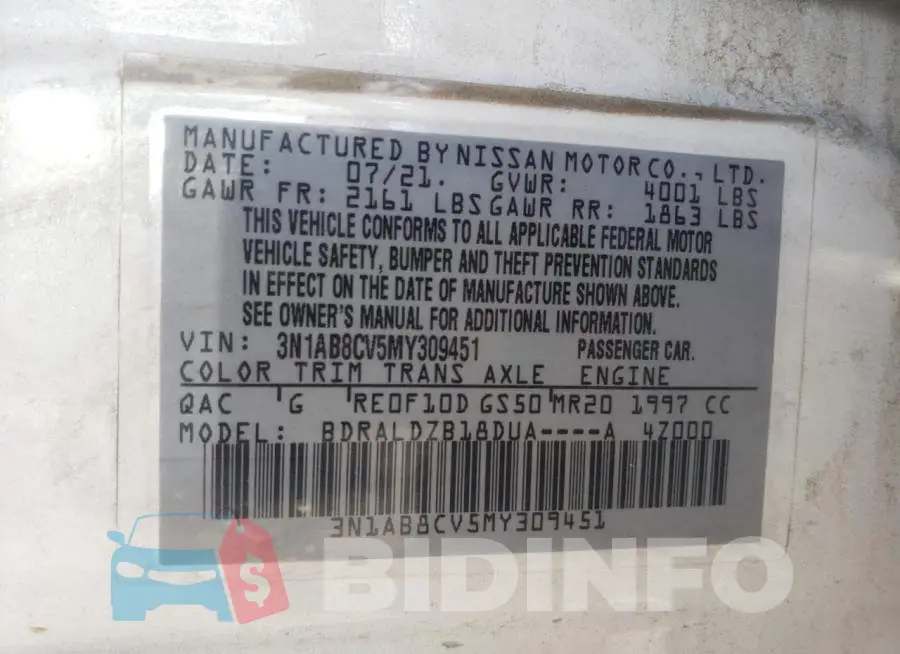 3N1AB8CV5MY309451 Photo# 10