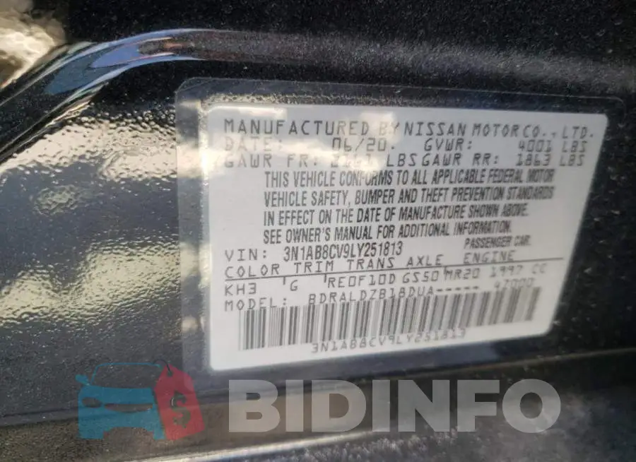 3N1AB8CV9LY251813 Photo# 10