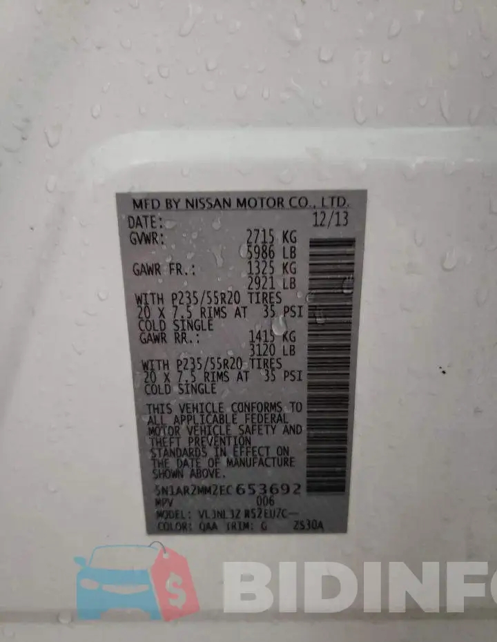 5N1AR2MM2EC653692 Photo# 13