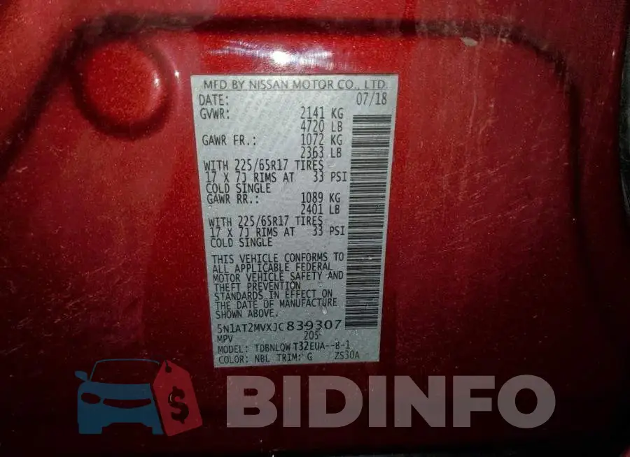 5N1AT2MVXJC839307 Photo# 14