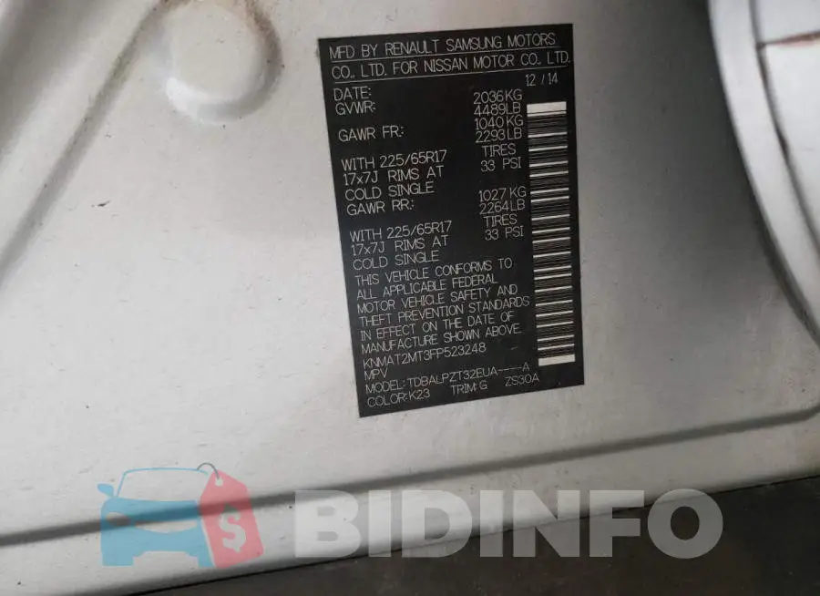 KNMAT2MT3FP523248 Photo# 10