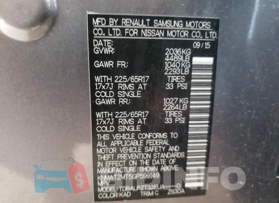 KNMAT2MT5GP599149 Photo# 10