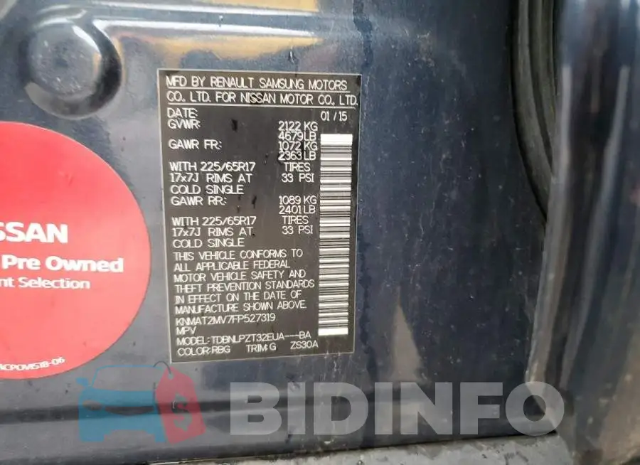 KNMAT2MV7FP527319 Photo# 10