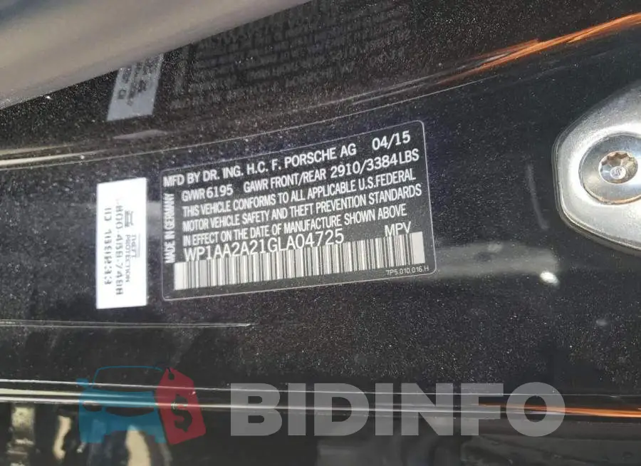 WP1AA2A21GLA04725 Photo# 13