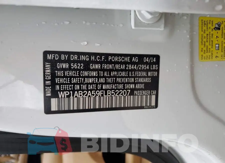 WP1AB2A59FLB52207 Photo# 12