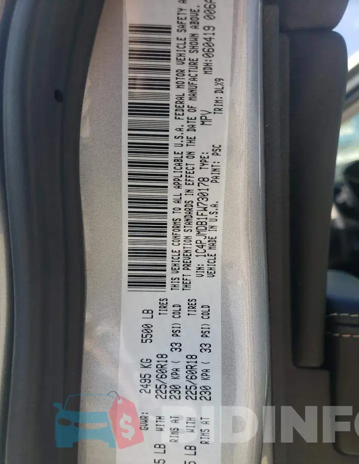 1C4PJMDB1FW730178 Photo# 10