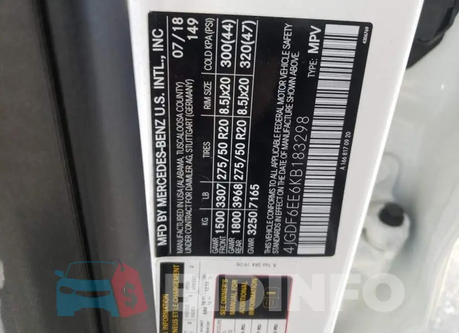 4JGDF6EE6KB183298 Photo# 10