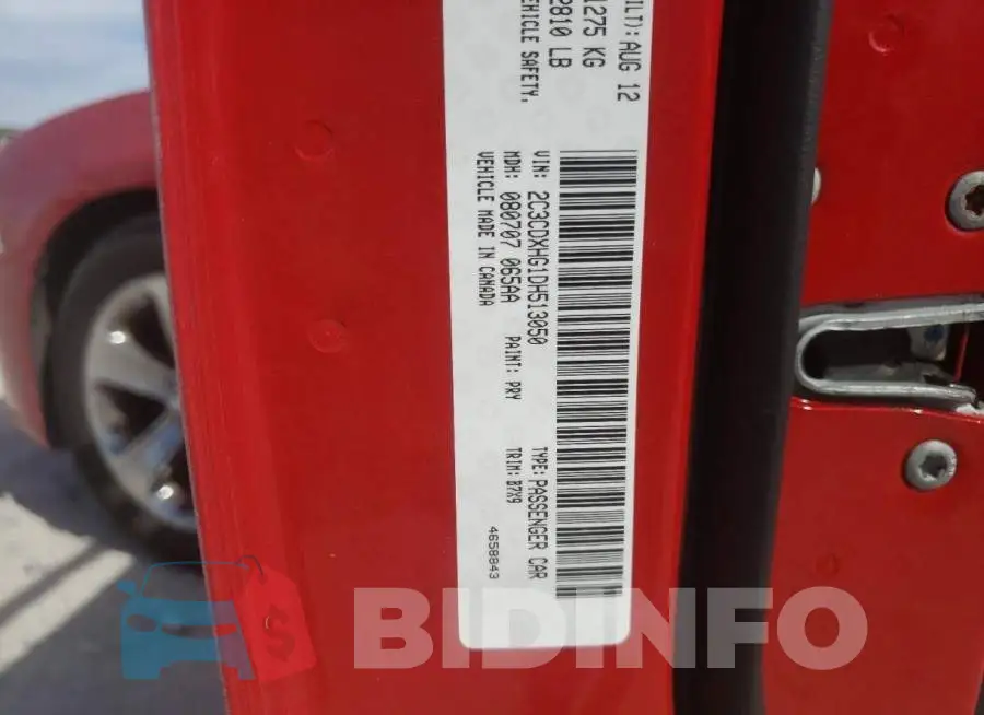 2C3CDXHG1DH513050 Photo# 10