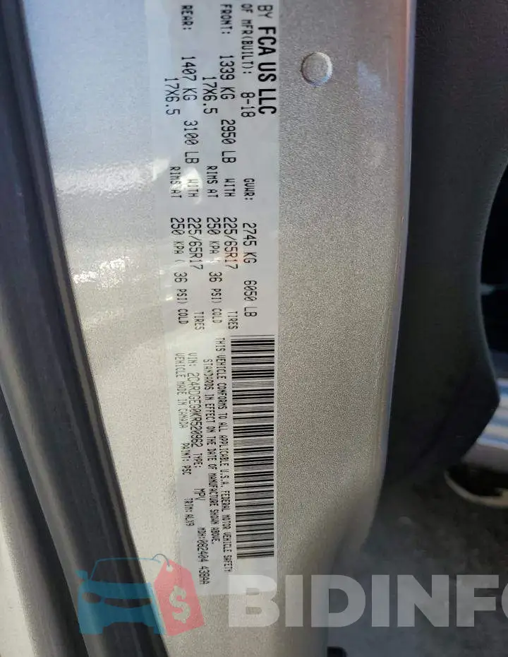 2C4RDGEG0KR520962 Photo# 10