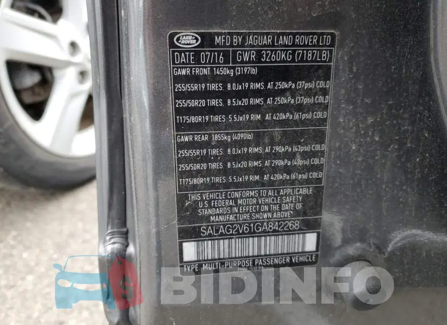 SALAG2V61GA842268 Photo# 13