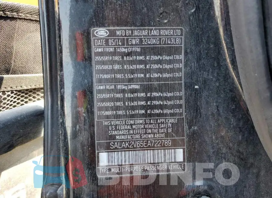 SALAK2V65EA722789 Photo# 10