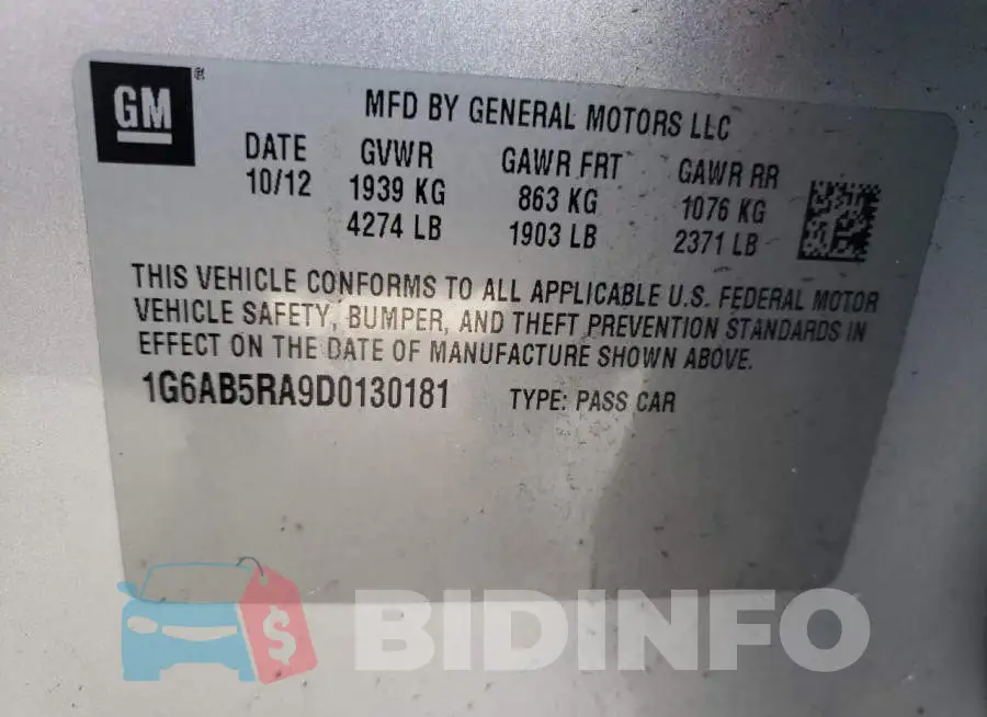 1G6AB5RA9D0130181 Photo# 13