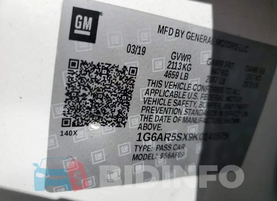1G6AR5SX9K0141575 Photo# 10