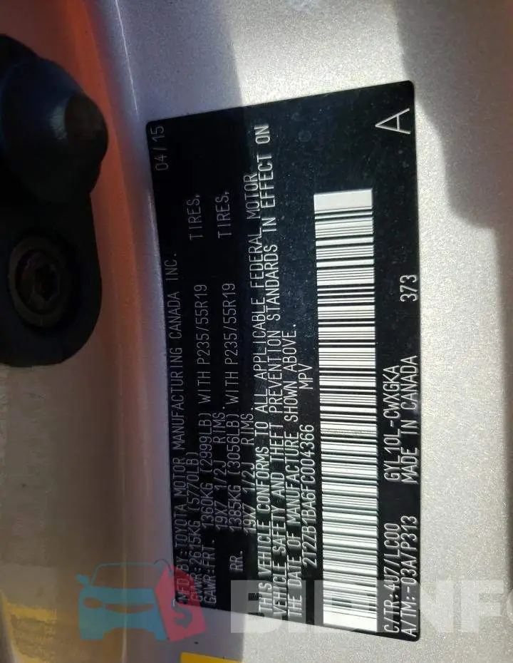 2T2ZB1BA6FC004366 Photo# 14