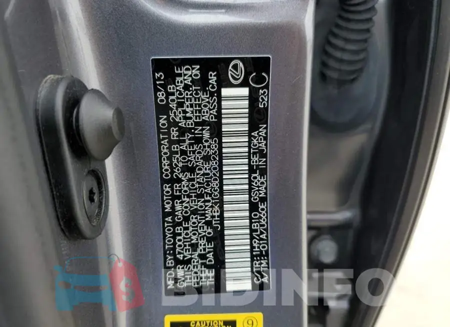 JTHBK1GG8D2082385 Photo# 13