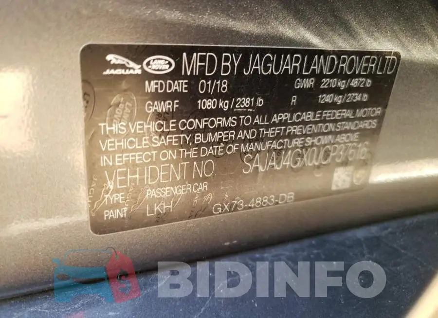 SAJAJ4GX0JCP37616 Photo# 10