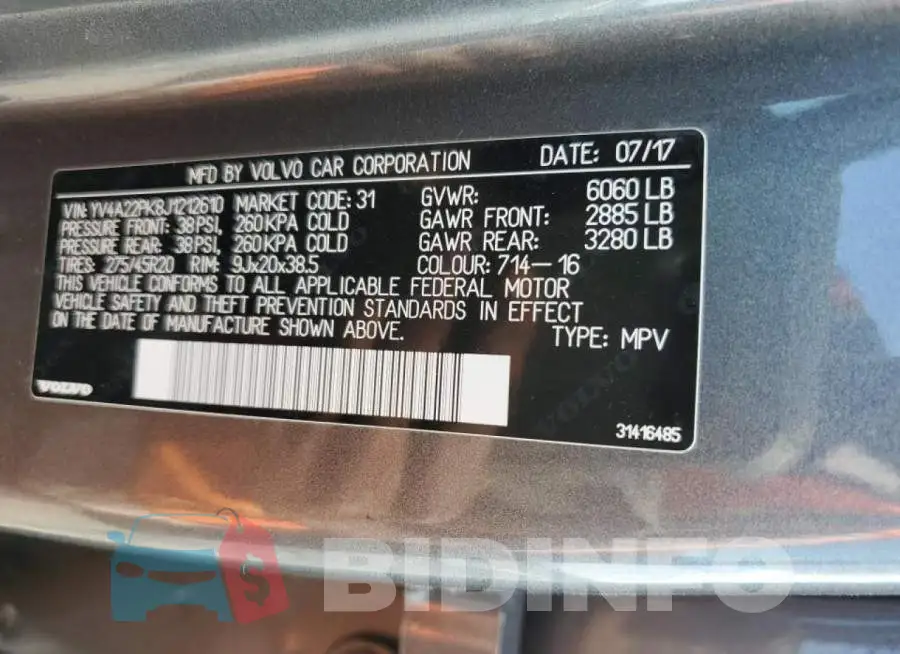 YV4A22PK8J1212610 Photo# 14