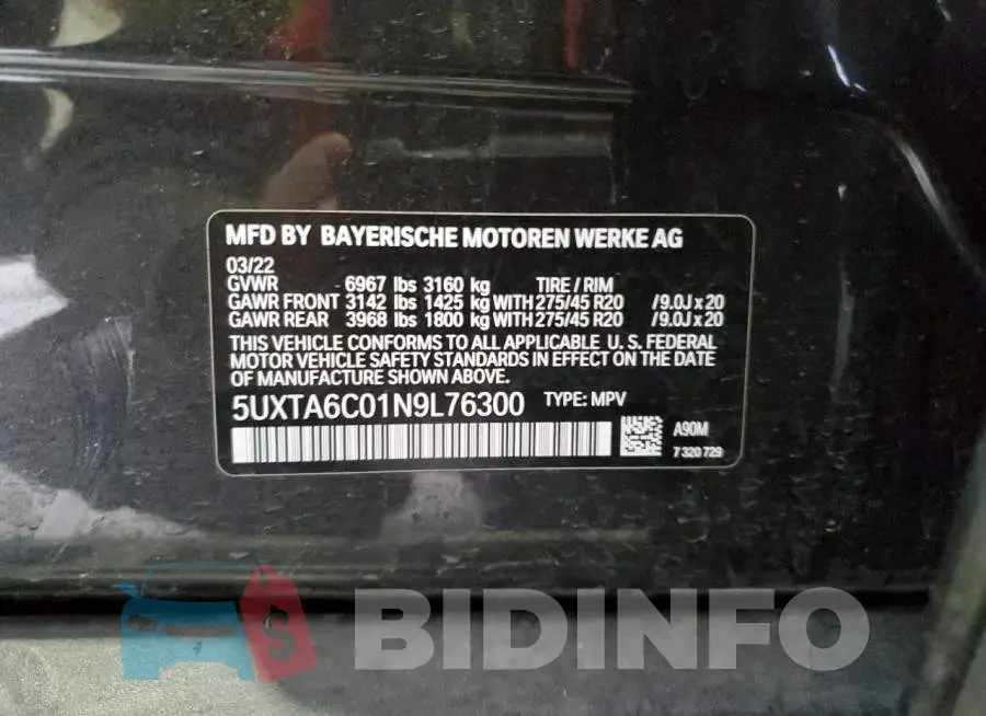 5UXTA6C01N9L76300 Photo# 13