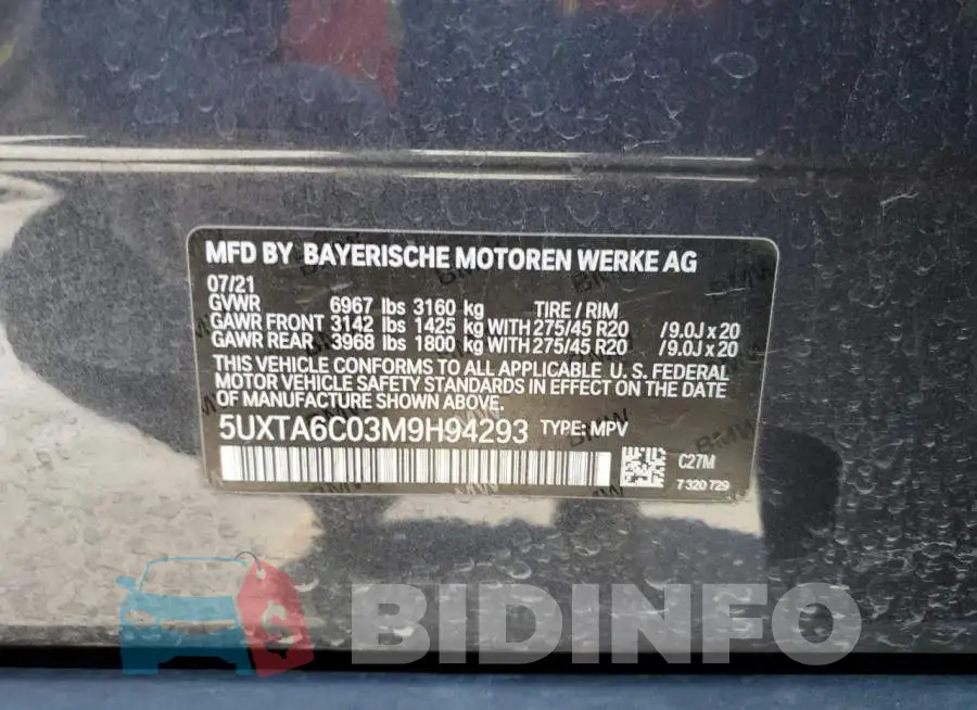 5UXTA6C03M9H94293 Photo# 10