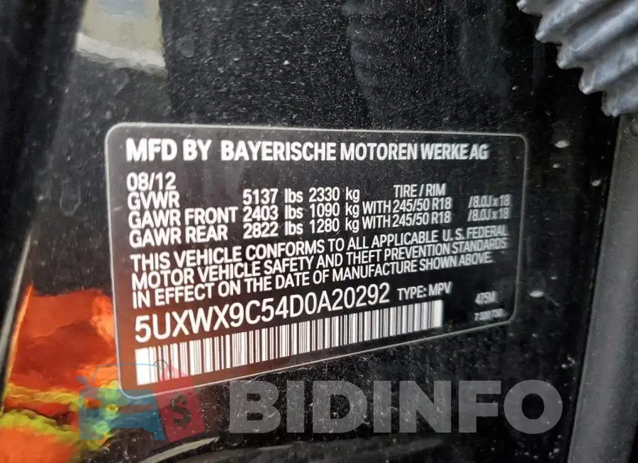 5UXWX9C54D0A20292 Photo# 10