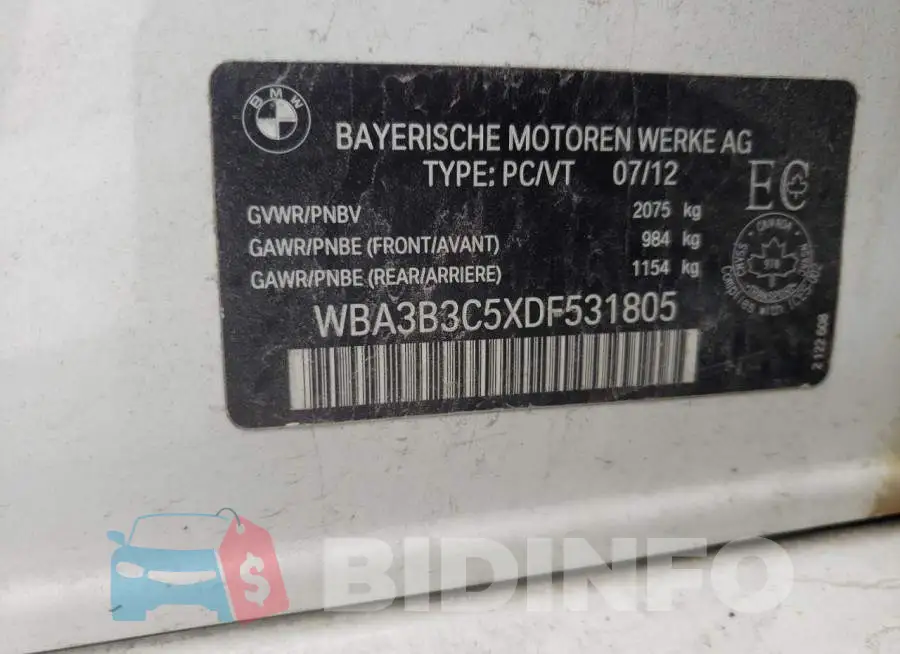 WBA3B3C5XDF531805 Photo# 13