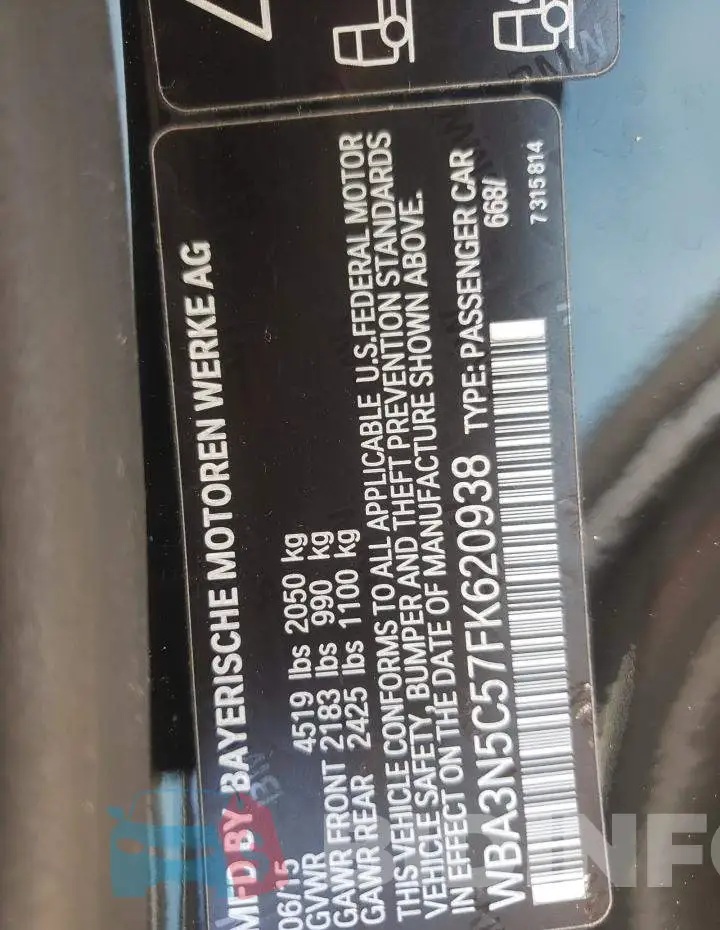 WBA3N5C57FK620938 Photo# 10