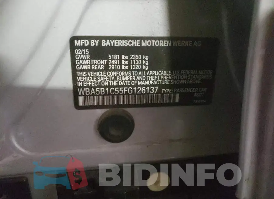 WBA5B1C55FG126137 Photo# 13