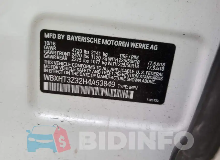 WBXHT3Z32H4A53849 Photo# 10