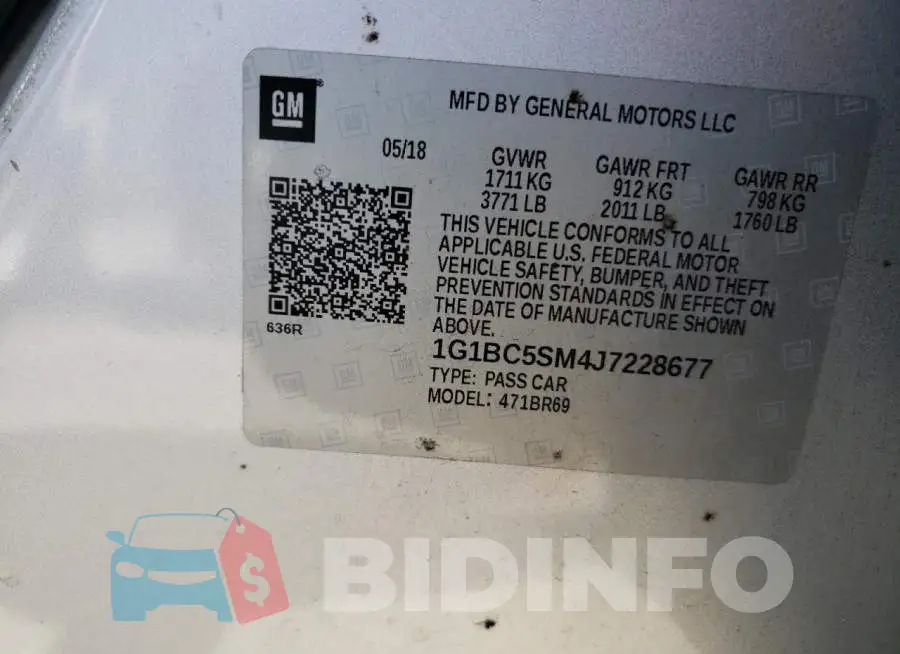 1G1BC5SM4J7228677 Photo# 10