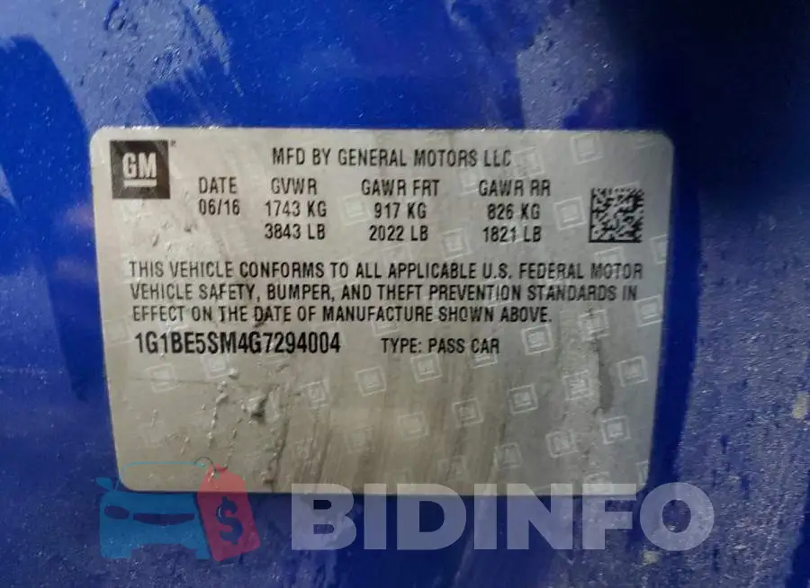 1G1BE5SM4G7294004 Photo# 10
