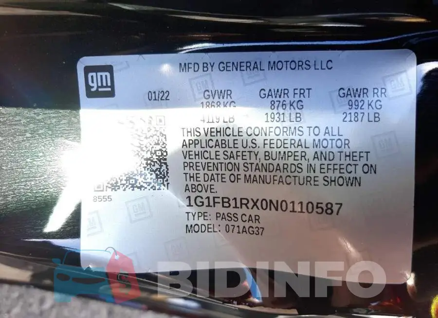 1G1FB1RX0N0110587 Photo# 12