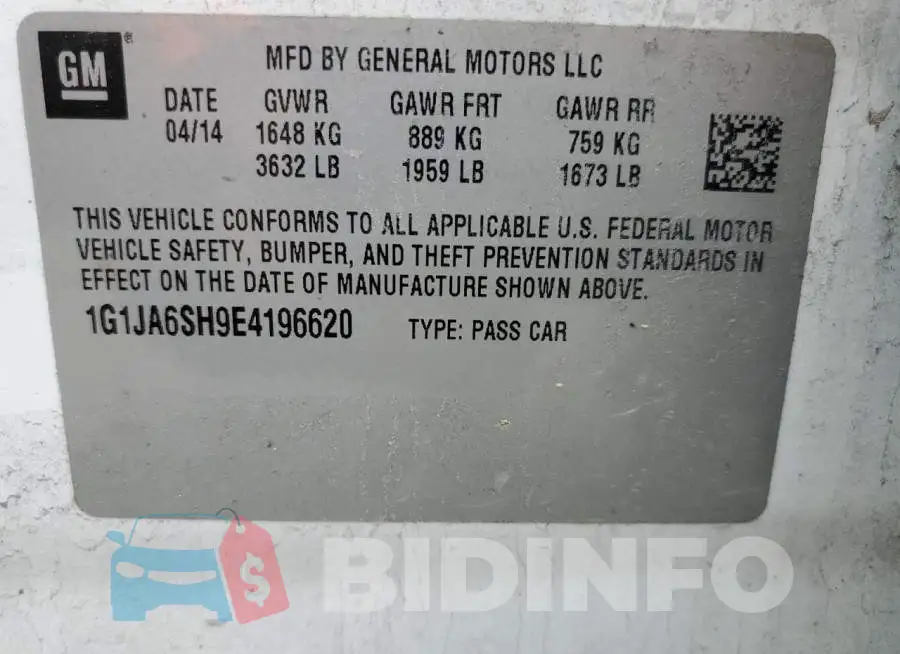 1G1JA6SH9E4196620 Photo# 12