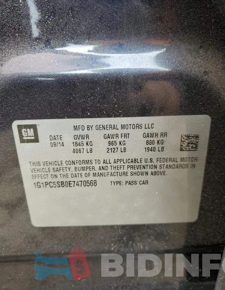 1G1PC5SB0E7470568 Photo# 10