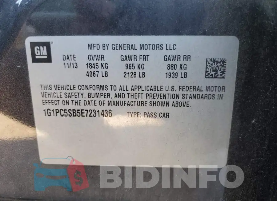 1G1PC5SB5E7231436 Photo# 12
