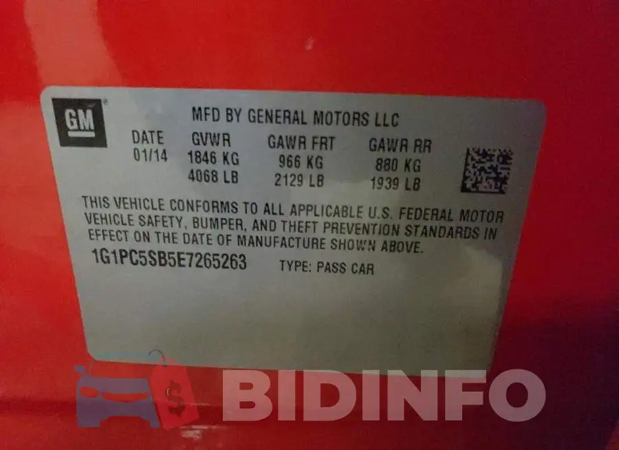 1G1PC5SB5E7265263 Photo# 13