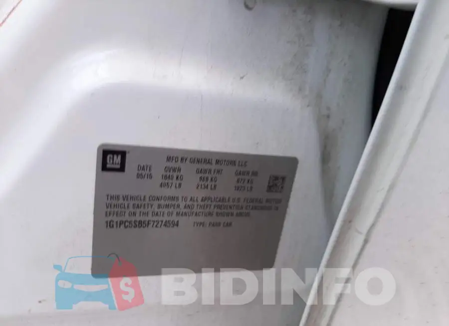 1G1PC5SB5F7274594 Photo# 10