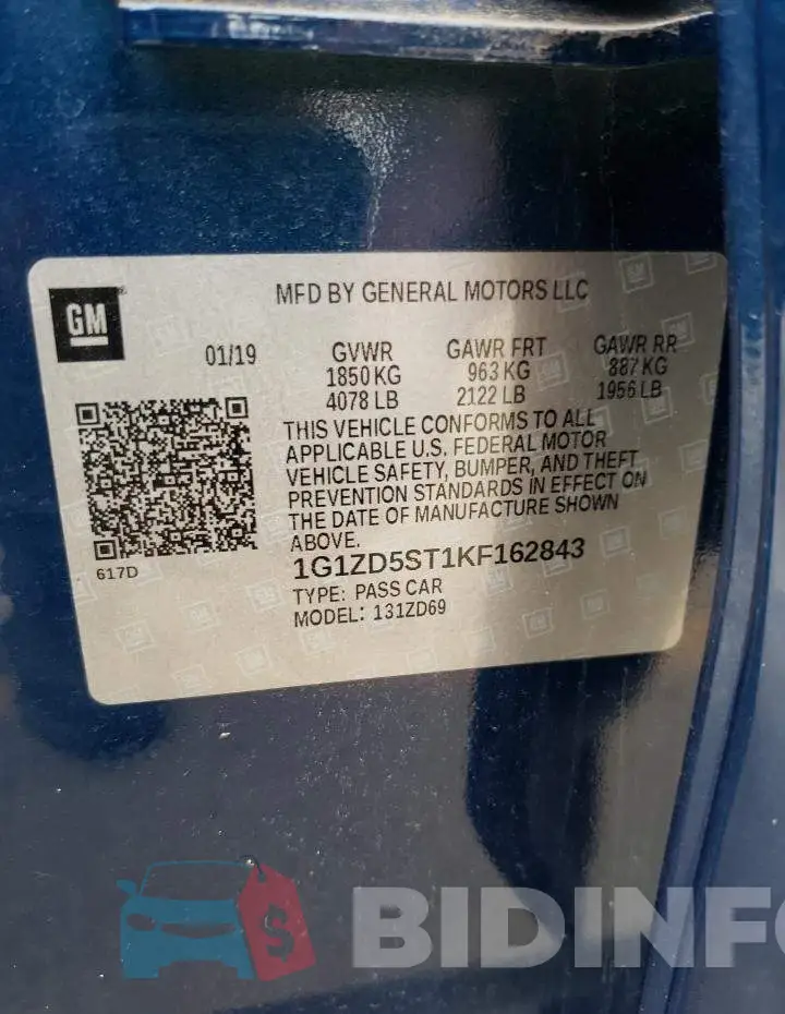 1G1ZD5ST1KF162843 Photo# 10