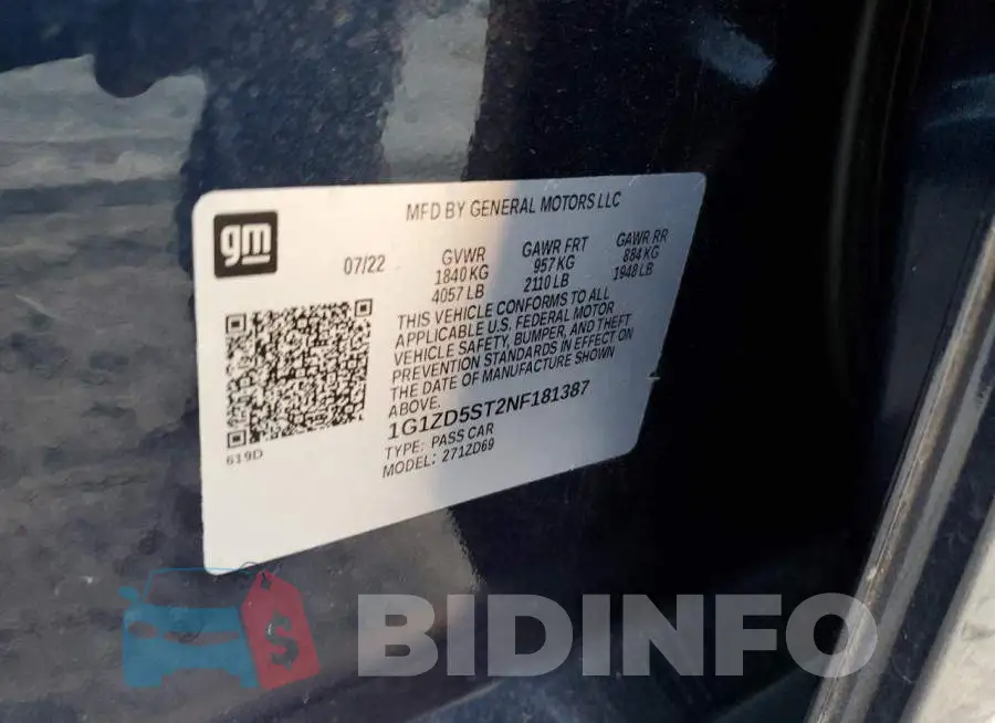 1G1ZD5ST2NF181387 Photo# 12