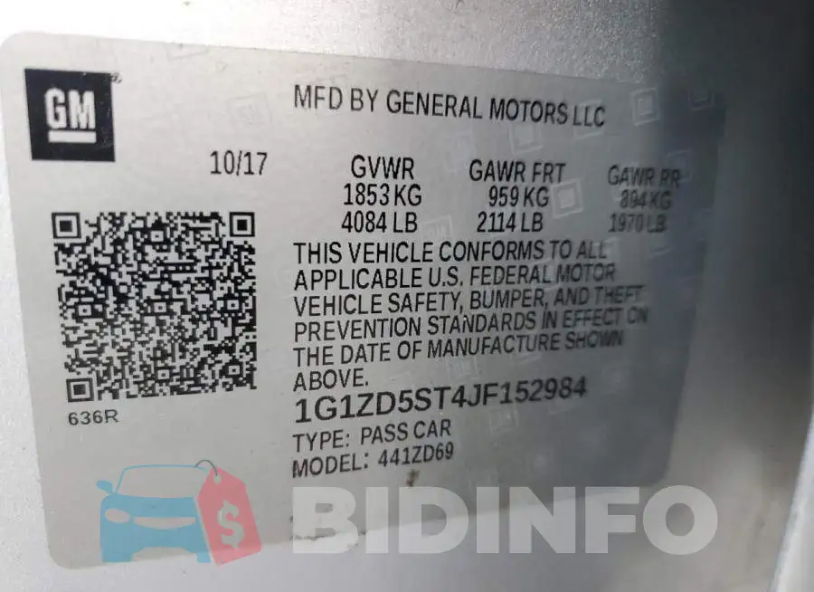 1G1ZD5ST4JF152984 Photo# 10